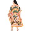 image:imageGypsie Blu Polyester Womens Plus Size Printed Caftan Maxi Dress Bathing Suit CoverUp Loose Fit Summer Casual Outings WearLight Blush Pink