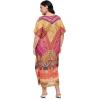 image:imageGypsie Blu Polyester Womens Plus Size Printed Caftan Maxi Dress Bathing Suit CoverUp Loose Fit Summer Casual Outings WearMulti