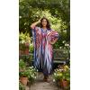 image:imageGypsie Blu Polyester Womens Plus Size Printed Caftan Maxi Dress Bathing Suit CoverUp Loose Fit Summer Casual Outings WearMulti Abstract