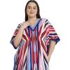 image:imageGypsie Blu Polyester Womens Plus Size Printed Caftan Maxi Dress Bathing Suit CoverUp Loose Fit Summer Casual Outings WearMulti Abstract