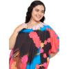 image:imageGypsie Blu Polyester Womens Plus Size Printed Caftan Maxi Dress Bathing Suit CoverUp Loose Fit Summer Casual Outings WearMulticolour Lady Print