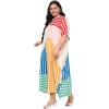 image:imageGypsie Blu Polyester Womens Plus Size Printed Caftan Maxi Dress Bathing Suit CoverUp Loose Fit Summer Casual Outings WearMustard Yellow  Beige
