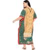 image:imageGypsie Blu Polyester Womens Plus Size Printed Caftan Maxi Dress Bathing Suit CoverUp Loose Fit Summer Casual Outings WearMustard Yellow  Dark Green