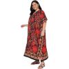image:imageGypsie Blu Polyester Womens Plus Size Printed Caftan Maxi Dress Bathing Suit CoverUp Loose Fit Summer Casual Outings WearRed Floral
