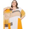 image:imageGypsie Blu Polyester Womens Plus Size Printed Caftan Maxi Dress Bathing Suit CoverUp Loose Fit Summer Casual Outings WearWhite  Mustard Yellow
