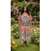 image:imageGypsie Blu Polyester Womens Plus Size Printed Caftan Maxi Dress Bathing Suit CoverUp Loose Fit Summer Casual Outings WearWhite