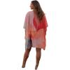 image:imageGypsie Blu Cotton Silk Printed Short Caftan Dress Stylish Tunic Top Party Outing Wear Loose Fit Summer Casual Boho for WomenPastel Pinkwhite