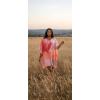 image:imageGypsie Blu Cotton Silk Printed Short Caftan Dress Stylish Tunic Top Party Outing Wear Loose Fit Summer Casual Boho for WomenPastel Pinkwhite