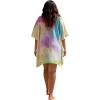 image:imageGypsie Blu Cotton Silk Printed Short Caftan Dress Stylish Tunic Top Party Outing Wear Loose Fit Summer Casual Boho for WomenSoft Beige