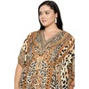 image:imageGypsie Blu Caftans for Women Plus Size Polyester Maxi Beach Dresses Bathing Suit Long Kaftan Swimsuit Coverup House DressBeige Animal