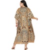 image:imageGypsie Blu Caftans for Women Plus Size Polyester Maxi Beach Dresses Bathing Suit Long Kaftan Swimsuit Coverup House DressBeige Animal