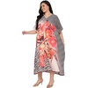 image:imageGypsie Blu Caftans for Women Plus Size Polyester Maxi Beach Dresses Bathing Suit Long Kaftan Swimsuit Coverup House DressBlack  White Animal