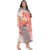 image:imageGypsie Blu Caftans for Women Plus Size Polyester Maxi Beach Dresses Bathing Suit Long Kaftan Swimsuit Coverup House DressBlack  White Animal
