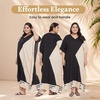 image:imageGypsie Blu Caftans for Women Plus Size Polyester Maxi Beach Dresses Bathing Suit Long Kaftan Swimsuit Coverup House DressBlack