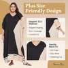 image:imageGypsie Blu Caftans for Women Plus Size Polyester Maxi Beach Dresses Bathing Suit Long Kaftan Swimsuit Coverup House DressBlack