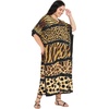 image:imageGypsie Blu Caftans for Women Plus Size Polyester Maxi Beach Dresses Bathing Suit Long Kaftan Swimsuit Coverup House DressBlack Animal