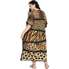 image:imageGypsie Blu Caftans for Women Plus Size Polyester Maxi Beach Dresses Bathing Suit Long Kaftan Swimsuit Coverup House DressBlack Animal