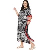 image:imageGypsie Blu Caftans for Women Plus Size Polyester Maxi Beach Dresses Bathing Suit Long Kaftan Swimsuit Coverup House DressBlack Floral