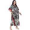image:imageGypsie Blu Caftans for Women Plus Size Polyester Maxi Beach Dresses Bathing Suit Long Kaftan Swimsuit Coverup House DressBlack Floral