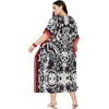 image:imageGypsie Blu Caftans for Women Plus Size Polyester Maxi Beach Dresses Bathing Suit Long Kaftan Swimsuit Coverup House DressBlack Floral