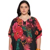 image:imageGypsie Blu Caftans for Women Plus Size Polyester Maxi Beach Dresses Bathing Suit Long Kaftan Swimsuit Coverup House DressBlack Floral Kaftan