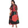 image:imageGypsie Blu Caftans for Women Plus Size Polyester Maxi Beach Dresses Bathing Suit Long Kaftan Swimsuit Coverup House DressBlack Floral Kaftan