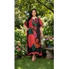 image:imageGypsie Blu Caftans for Women Plus Size Polyester Maxi Beach Dresses Bathing Suit Long Kaftan Swimsuit Coverup House DressBlack Floral Kaftan