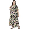 image:imageGypsie Blu Caftans for Women Plus Size Polyester Maxi Beach Dresses Bathing Suit Long Kaftan Swimsuit Coverup House DressBlack Leaf
