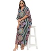 image:imageGypsie Blu Caftans for Women Plus Size Polyester Maxi Beach Dresses Bathing Suit Long Kaftan Swimsuit Coverup House DressBlack Mandala Print