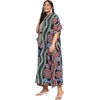 image:imageGypsie Blu Caftans for Women Plus Size Polyester Maxi Beach Dresses Bathing Suit Long Kaftan Swimsuit Coverup House DressBlack Mandala Print