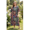 image:imageGypsie Blu Caftans for Women Plus Size Polyester Maxi Beach Dresses Bathing Suit Long Kaftan Swimsuit Coverup House DressBlack Mandala Print