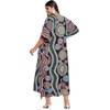image:imageGypsie Blu Caftans for Women Plus Size Polyester Maxi Beach Dresses Bathing Suit Long Kaftan Swimsuit Coverup House DressBlack Mandala Print