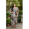 image:imageGypsie Blu Caftans for Women Plus Size Polyester Maxi Beach Dresses Bathing Suit Long Kaftan Swimsuit Coverup House DressBlack Tropical Leaf