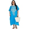 image:imageGypsie Blu Caftans for Women Plus Size Polyester Maxi Beach Dresses Bathing Suit Long Kaftan Swimsuit Coverup House DressBright Turquoise Blue
