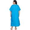 image:imageGypsie Blu Caftans for Women Plus Size Polyester Maxi Beach Dresses Bathing Suit Long Kaftan Swimsuit Coverup House DressBright Turquoise Blue