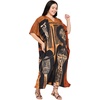 image:imageGypsie Blu Caftans for Women Plus Size Polyester Maxi Beach Dresses Bathing Suit Long Kaftan Swimsuit Coverup House DressBrown
