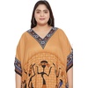 image:imageGypsie Blu Caftans for Women Plus Size Polyester Maxi Beach Dresses Bathing Suit Long Kaftan Swimsuit Coverup House DressCamel Brown