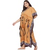 image:imageGypsie Blu Caftans for Women Plus Size Polyester Maxi Beach Dresses Bathing Suit Long Kaftan Swimsuit Coverup House DressCamel Brown