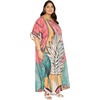 image:imageGypsie Blu Caftans for Women Plus Size Polyester Maxi Beach Dresses Bathing Suit Long Kaftan Swimsuit Coverup House DressCoral Pink