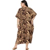 image:imageGypsie Blu Caftans for Women Plus Size Polyester Maxi Beach Dresses Bathing Suit Long Kaftan Swimsuit Coverup House DressDeep Chocolate Brown