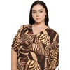 image:imageGypsie Blu Caftans for Women Plus Size Polyester Maxi Beach Dresses Bathing Suit Long Kaftan Swimsuit Coverup House DressDeep Chocolate Brown