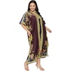 image:imageGypsie Blu Caftans for Women Plus Size Polyester Maxi Beach Dresses Bathing Suit Long Kaftan Swimsuit Coverup House DressDeep Maroon