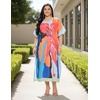 image:imageGypsie Blu Caftans for Women Plus Size Polyester Maxi Beach Dresses Bathing Suit Long Kaftan Swimsuit Coverup House DressDusty Rose