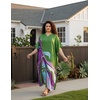 image:imageGypsie Blu Caftans for Women Plus Size Polyester Maxi Beach Dresses Bathing Suit Long Kaftan Swimsuit Coverup House DressLeaf Green