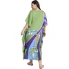 image:imageGypsie Blu Caftans for Women Plus Size Polyester Maxi Beach Dresses Bathing Suit Long Kaftan Swimsuit Coverup House DressLeaf Green