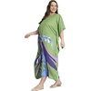 image:imageGypsie Blu Caftans for Women Plus Size Polyester Maxi Beach Dresses Bathing Suit Long Kaftan Swimsuit Coverup House DressLeaf Green