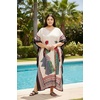 image:imageGypsie Blu Caftans for Women Plus Size Polyester Maxi Beach Dresses Bathing Suit Long Kaftan Swimsuit Coverup House DressLight Beige