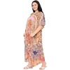 image:imageGypsie Blu Caftans for Women Plus Size Polyester Maxi Beach Dresses Bathing Suit Long Kaftan Swimsuit Coverup House DressLight Brown