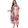 image:imageGypsie Blu Caftans for Women Plus Size Polyester Maxi Beach Dresses Bathing Suit Long Kaftan Swimsuit Coverup House DressMulti