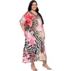 image:imageGypsie Blu Caftans for Women Plus Size Polyester Maxi Beach Dresses Bathing Suit Long Kaftan Swimsuit Coverup House DressMulti